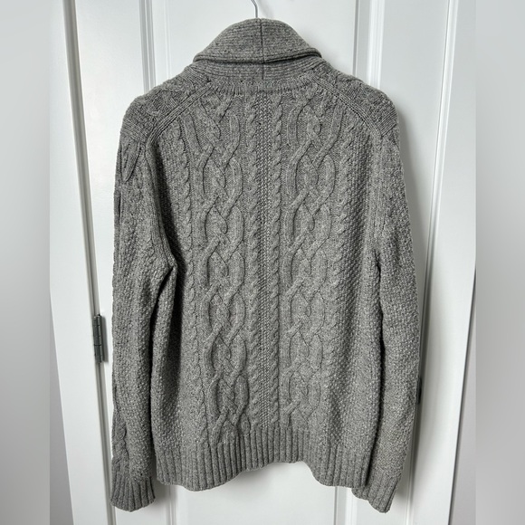 Gap Lambswool Cable Knit Shawl Cardigan - US L - Picture 9 of 14